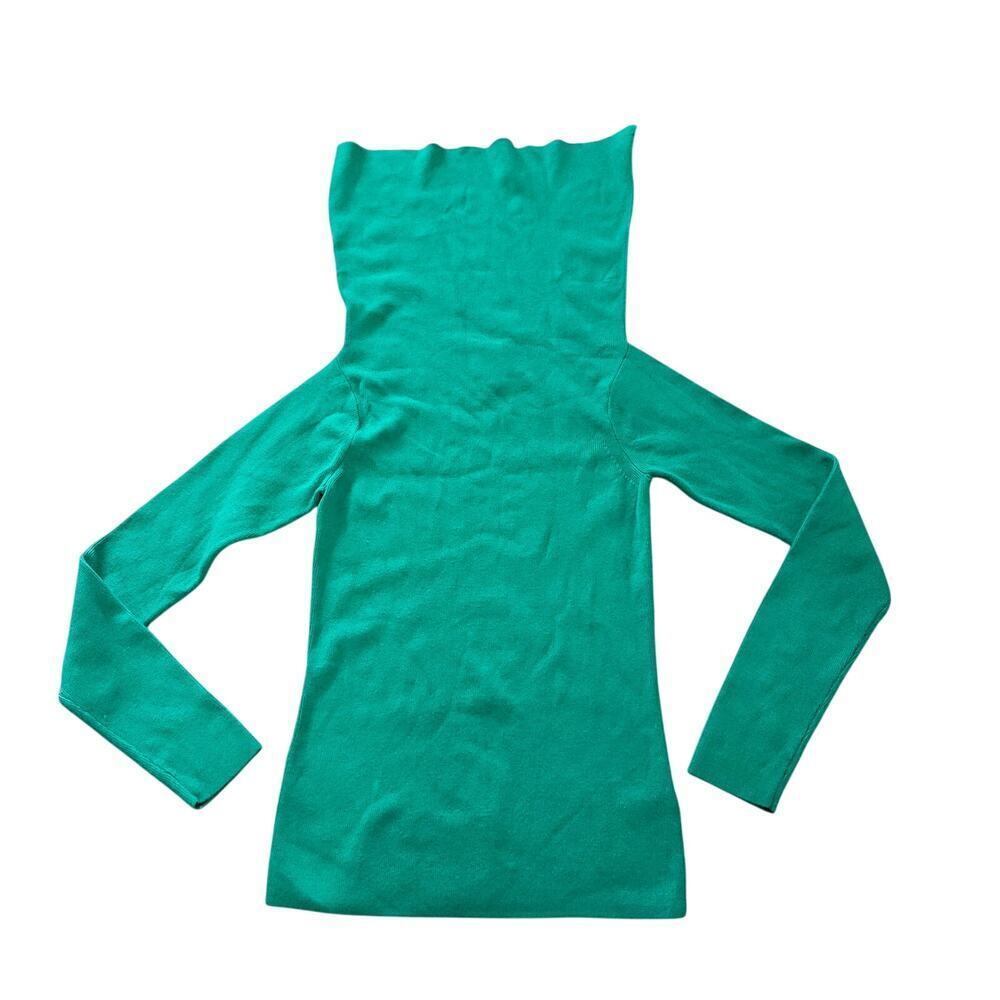 Anthropologie Ett:Twa Cecily Off Shoulder Pullover Sweater Green Size Medium - Picture 7 of 7